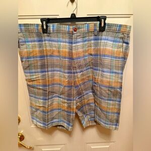 Tommy Bahama Shorts - Men's 40 - Blue/Tan Striped